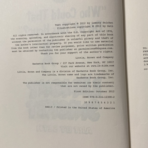 📚 Lemony Snicket “who Could That Be at This Hour” Hardback Book - Picture 6 of 7